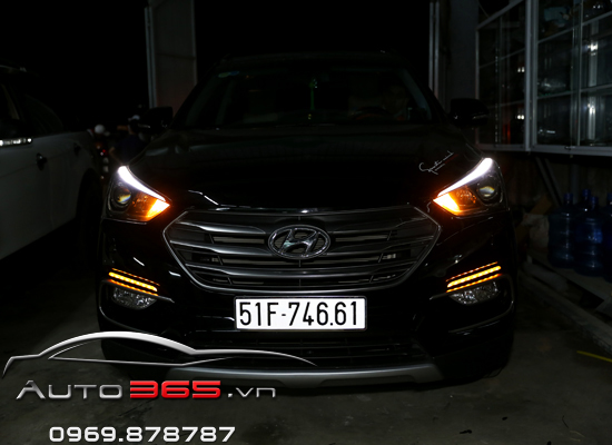 Santafe Nâng Cấp Led Chạy Audi | Lau Chùi Kỹ Càng
